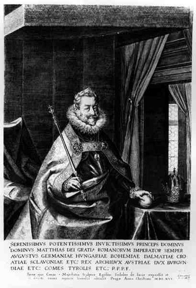 Portret van Matthias (1557-1619), Heilige Roomse Keizer, 1616 door Aegidius Sadeler or Saedeler