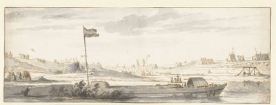 Het graven van het Mallegat buiten Dordrecht, 1648 door Aelbert Cuyp (attributed to)
