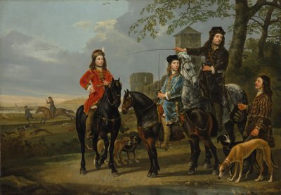 Ruiterportret van Cornelis 1639-1680 en Michiel Pompe van Meerdervoort door Aelbert Cuyp