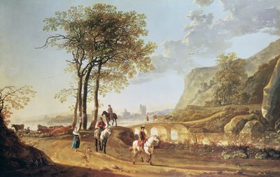 Uitgestrekt Rivierlandschap door Aelbert Cuyp
