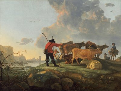 Herders die Vee Verzorgen door Aelbert Cuyp