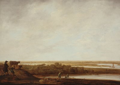 Panoramisch landschap met herders door Aelbert Cuyp
