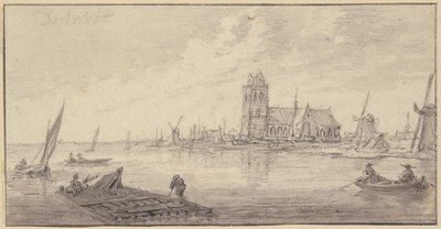 Houtvlotten voor Dordrecht door Aelbert Cuyp