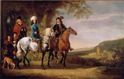 De Nederlandse edelen te paard door Aelbert Cuyp