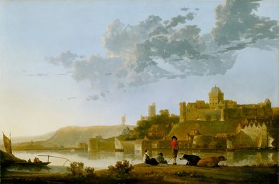 The Valkhof at Nijmegen door Aelbert Cuyp