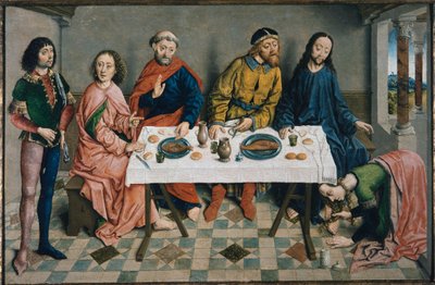 Christus in het huis van Simon de Farizeeër (ca. 1490) door Aelbrecht Bouts
