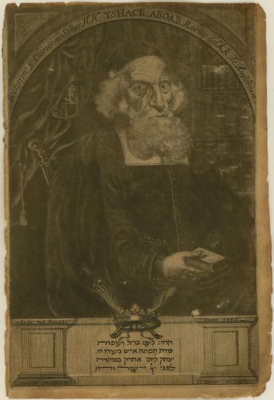 Portret van Isaac Aboab da Fonseca 1605-1693, 1681 door Aernout Naghtegael