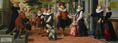 Rijke kinderen, arme ouders door Aert Pietersz.