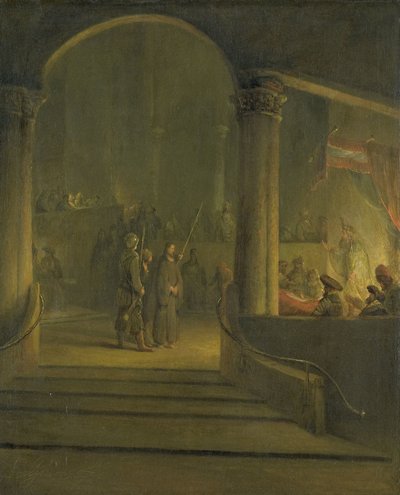 Christus voor Caïphas door Aernt de Gelder