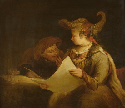 Esther en Mordechai, c.1685 door Aernt de Gelder