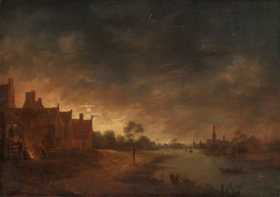 Riviergezicht bij maanlicht door Aert van der Neer (copy after)