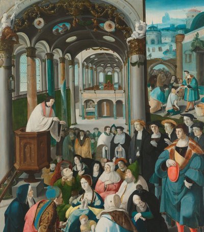 De roeping van Sint Antonius door Aertgen Claesz van Leyden