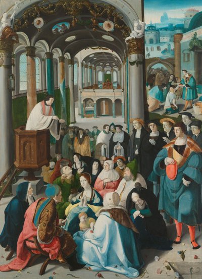 De Roeping van Sint Antonius, c.1530 door Aertgen Claesz van Leyden