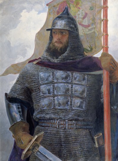Alexander Nevsky (1220-63) Hertog van Novgorod, Grootvorst van Vladimir door Afanasiy Yefremovich Kulikov