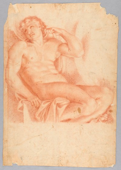 Slaaf uit Hero en Leander in de Galleria Farnese, naar Annibale Carraci door After Annibale Carracci