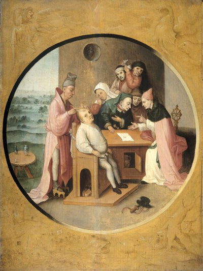 Het Verwijderen van de Stenen in het Hoofd door After Hieronymus Bosch