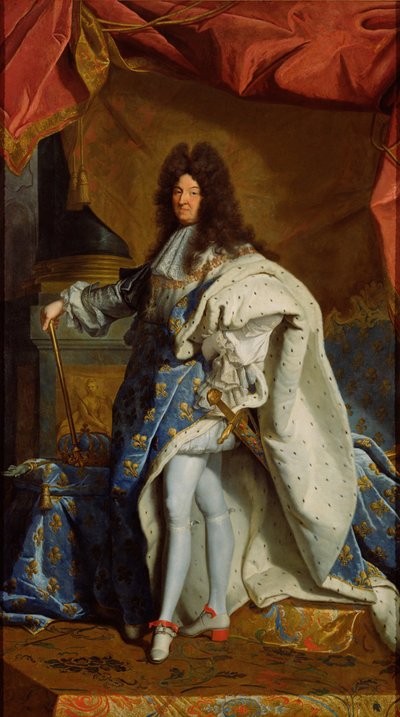 Portret van Lodewijk XIV door After Hyacinthe Rigaud