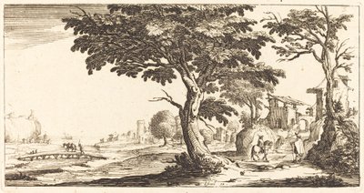 Landschap door After Jacques Callot