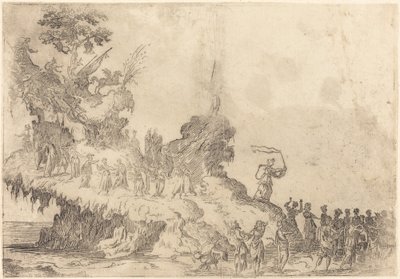De Vlot van de Berg Parnassus door After Jacques Callot