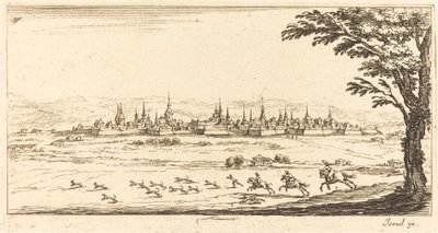 Uitzicht op Nancy door After Jacques Callot