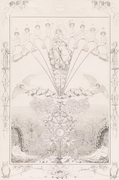 Nacht, uit de serie De Tijden van de Dag, 1807 door After Philipp Otto Runge