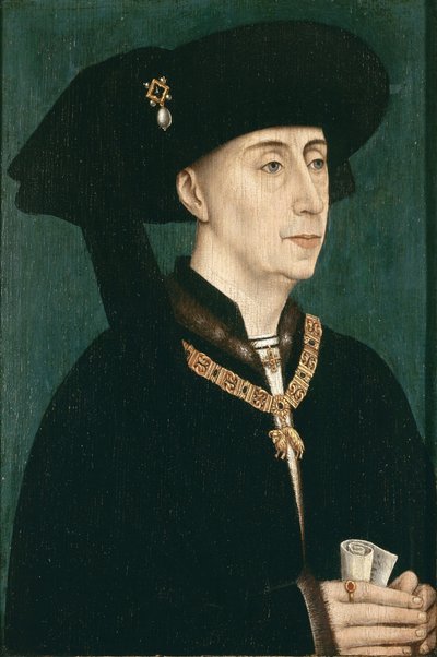 Portret van Filips de Goede (1396-1467) door After Rogier van der Weyden