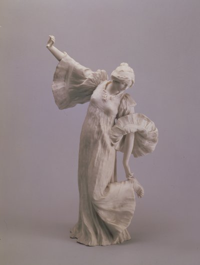 Danser, van een tafelstuk, Sèvres, 1900 door Agathon Leonard