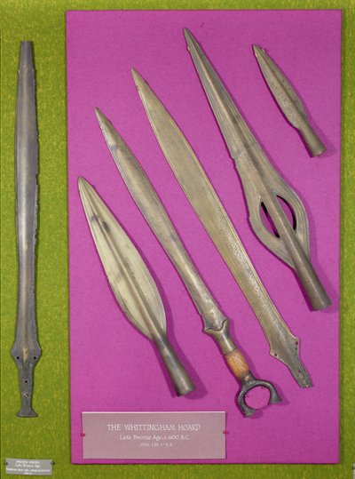 Zwaarden en speerpunten uit de Whittingham Schat, Late Bronstijd, c.600 v.Chr. door Age Bronze