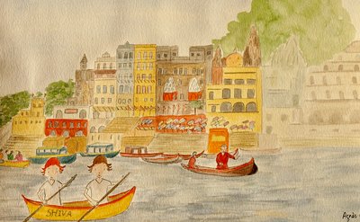 De reis, Varanasi door Agnes Girardon