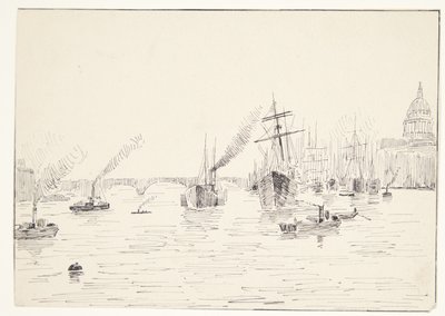 Uitzicht over de Seine (?) door Agnes Lunn