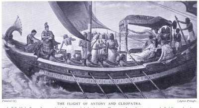 De vlucht van Anthony en Cleopatra, ca. 1920 door Agnes Pringle