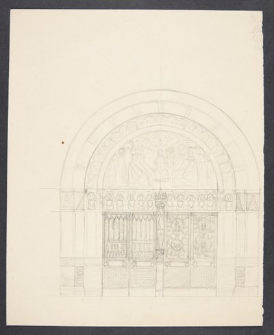 Ontwerp voor de decoratie van de ingang van het stadhuis van Kopenhagen door Agnes Slott Møller
