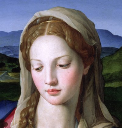 Heilige Familie met St. Anna en de jonge St. Johannes de Doper, c.1550 (detail) door Agnolo Bronzino