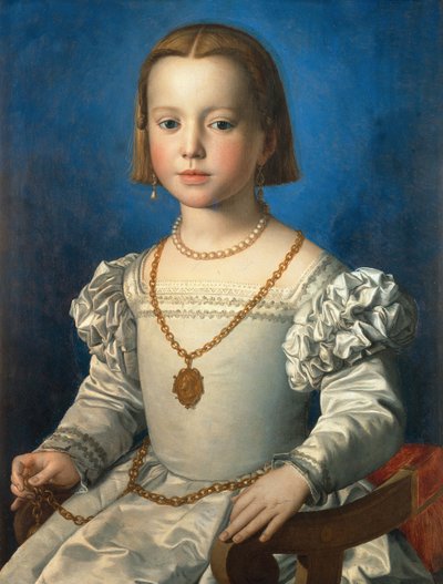 Portret van Bia de Medici, 1542 door Agnolo Bronzino