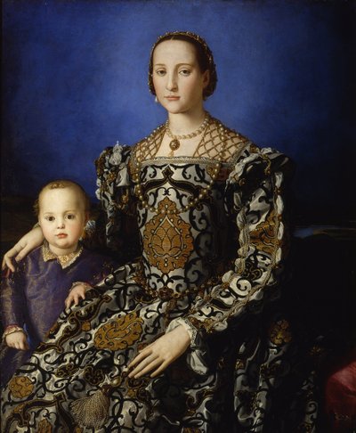 Portret van Eleonora van Toledo met haar zoon Giovanni, ca. 1545 door Agnolo Bronzino