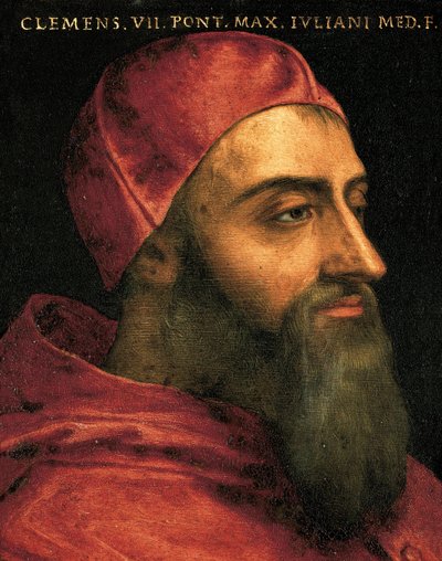 Portret van paus Clemens VII door Agnolo Bronzino