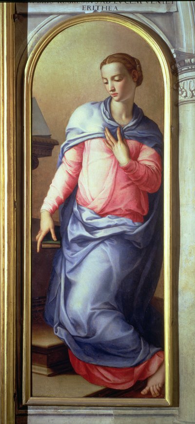 De Maagd, rechterpaneel van een Annunciatie, 1555 door Agnolo Bronzino