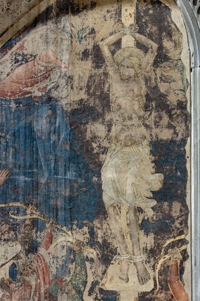 Martelaarschap van St. Sebastian (detail) door Agnolo Gaddi