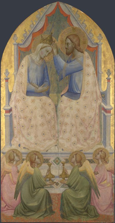 De Kroning van de Maagd, 1380s door Agnolo Gaddi