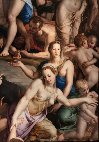 Medici-kapel: Nederdaling van Christus naar het voorgeborchte, detail door Agnolo Bronzino