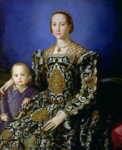 Portret van Eleonora van Toledo en haar zoon, Giovanni de Medici, ca. 1544-45 door Agnolo Bronzino