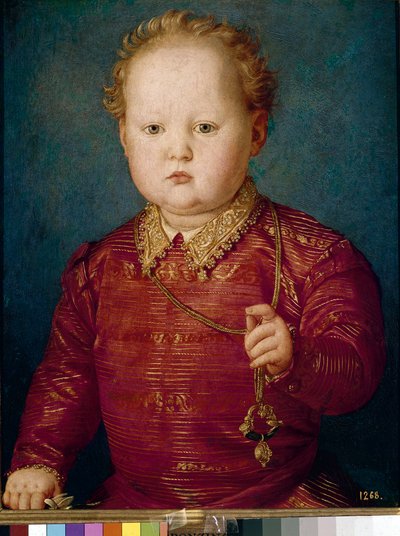 Portret van Garcia de Medici als kind door Agnolo Bronzino