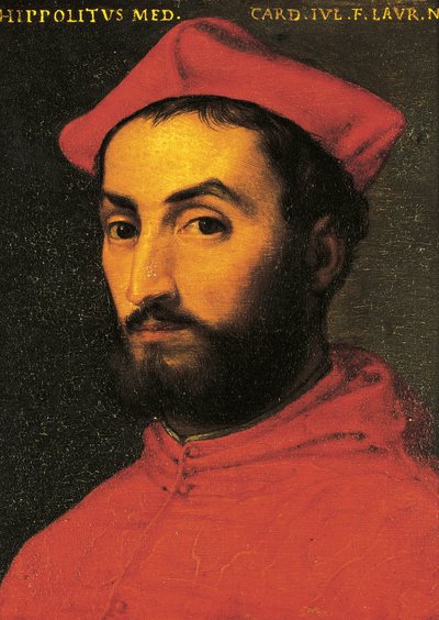 Portret van Ippolito de Medici door Agnolo Bronzino