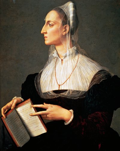 Portret van Laura Battiferri (Urbino) door Agnolo Bronzino
