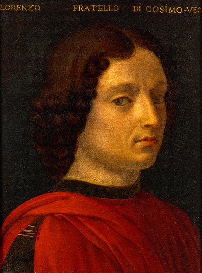 Portret van Lorenzo de Medici de Oudere, door Agnolo Bronzino door Agnolo Bronzino