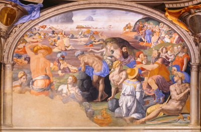 De oversteek van de Rode Zee, door Agnolo Bronzino (1503-1572) 1540-1545 (fresco) door Agnolo Bronzino