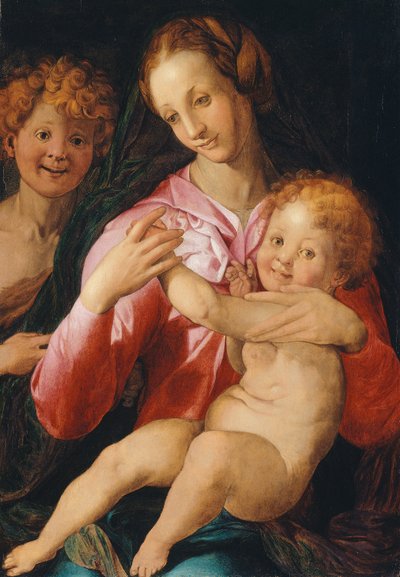 Maagd en Kind met de jonge Sint Jan de Doper door Agnolo di Cosimo Bronzino