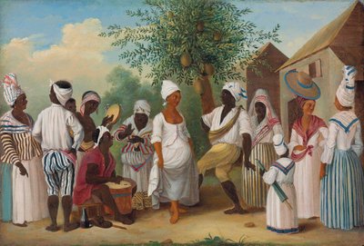 Een zwarte dans op het eiland Dominica door Agostino Brunias