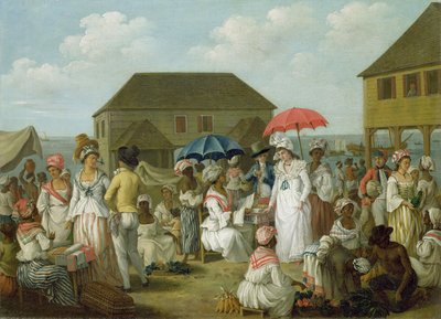 Linnenmarkt, Dominica, c.1780 door Agostino Brunias