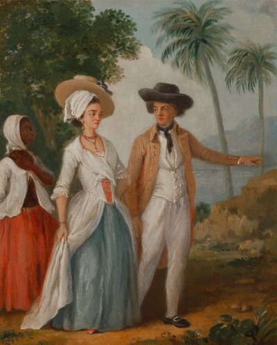 Planter en zijn vrouw, met een dienaar, ca. 1780 door Agostino Brunias